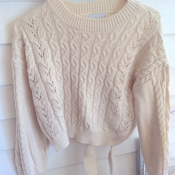 Pink Rose Sweaters - Pink rose | cream sweater